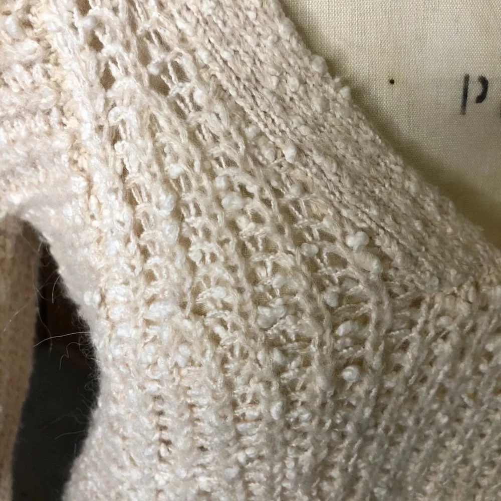 Moth Anthropologie cream zipper front sweater - Picture 4 of 6